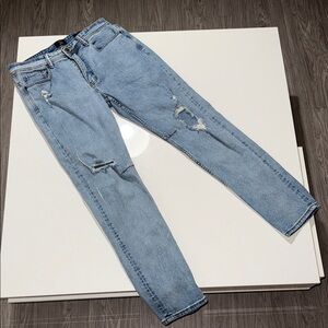 Cotton On Jeans Womens Sz 32 91 High Waisted 90s Blue Denim Pants tapered leg